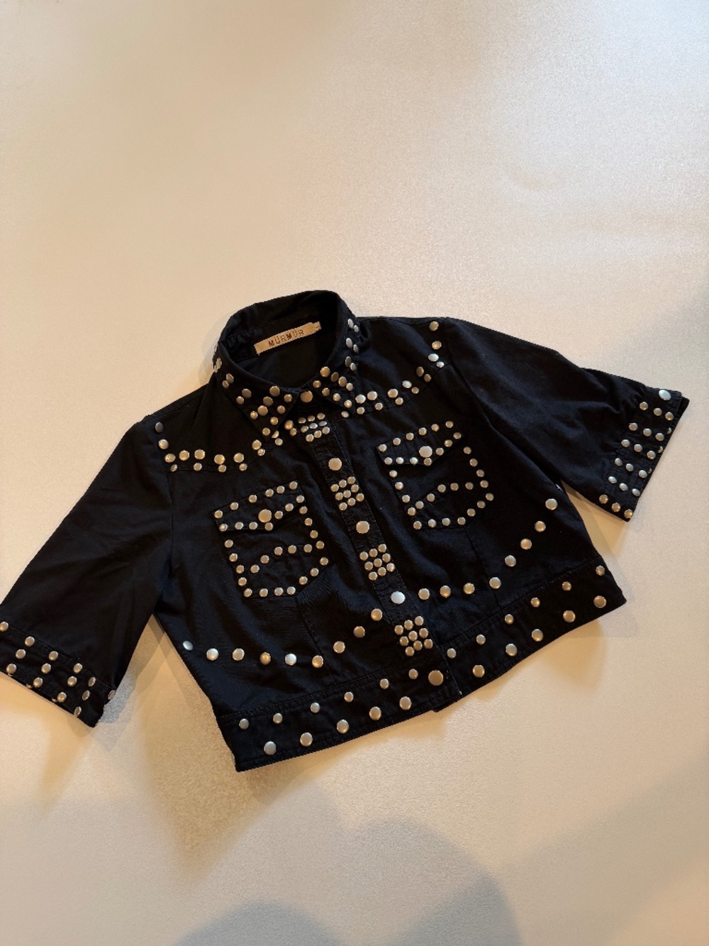 NWOT -STUDDED & SNAP CROP JACKET